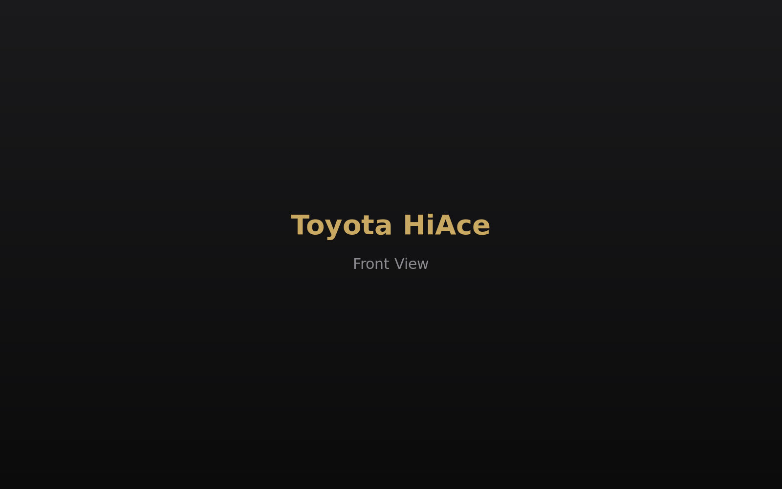 Toyota HiAce — front view